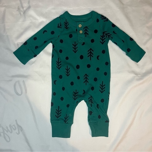 Set of Two Baby Cat & Jack Long Sleeve Jumpsuits in Size Newborn - Picture 3 of 16